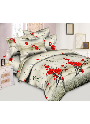 КПБ 1,5 сп сатин набивной 3D